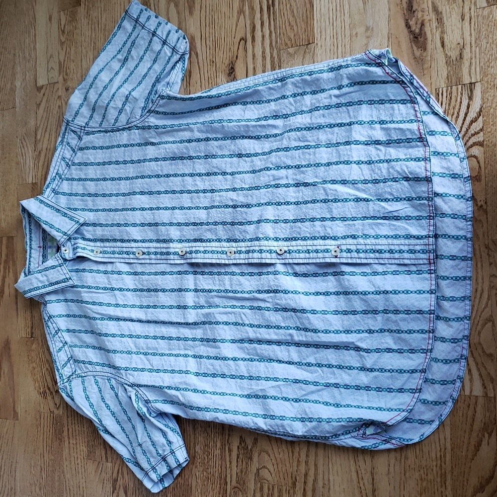 (L) VI Black Label Striped Colorful Casual Quiet Luxury Lightweight Cottagecore